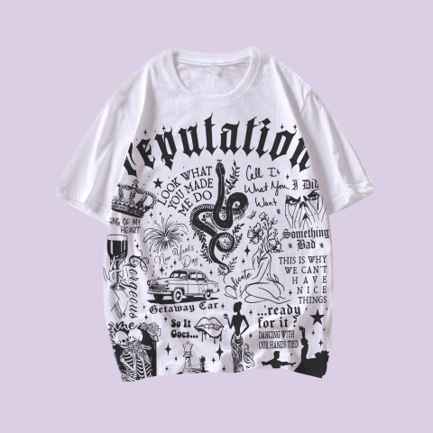 REMERA OVERSIZE REPUTATION FULL ESTAMPA