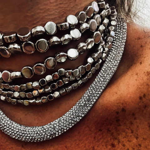 Choker/Pulseira Três Bolitchas - comprar online