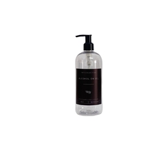 Dispenser PET (Plástico) Transparente 500ml Etiqueta Negra - tienda online