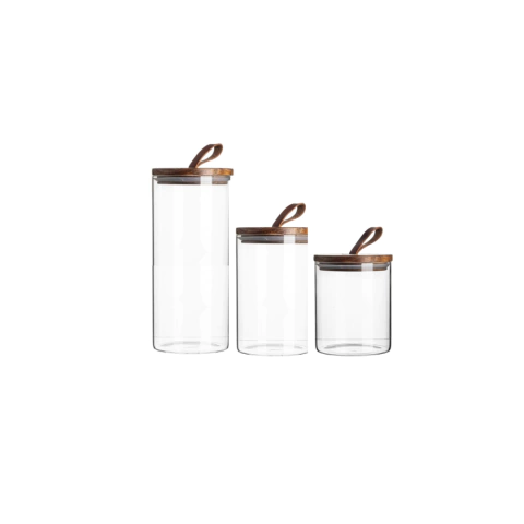 Frasco Tapa Madera y Cuero - Varias Medidas