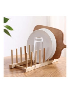 Exhibidor Escurridor Bamboo de Platos - comprar online