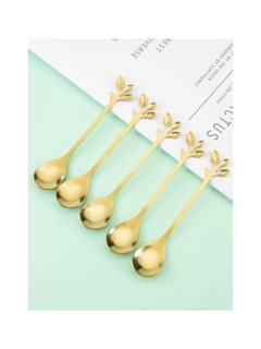 Set x 6 Cucharitas Cortas Hojita - tienda online