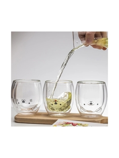 Taza Vaso Doble Vidrio 280ml Animal a Elección en internet