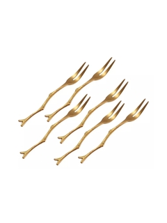 Pack 6 Mini Tenedores Metálicos Ramita - comprar online