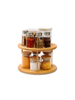 Bandeja Giratoria Bamboo 2 Niveles - tienda online