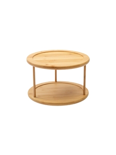 Bandeja Giratoria Bamboo 2 Niveles - comprar online