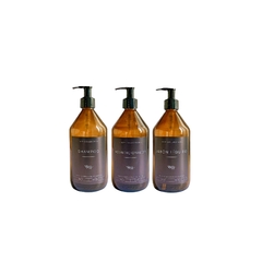 Shampoo + Acondicionador + Jabón Líquido - Vidrio 500ml