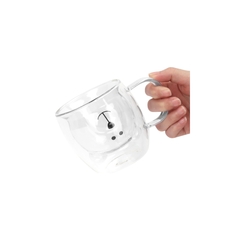 Taza Vaso Doble Vidrio Animalitos 280ml con Asa - tienda online