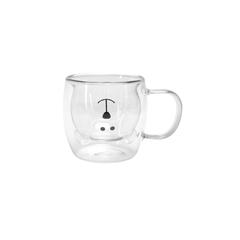 Taza Vaso Doble Vidrio Animalitos 280ml con Asa en internet
