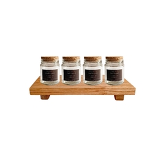 Set x 4 Especieros 200cc - Tapa Corcho - Casa 1879