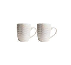 Taza Mug Porcelana Tornasol Diamantes 360ml en internet