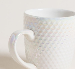Taza Mug Porcelana Tornasol Diamantes 360ml