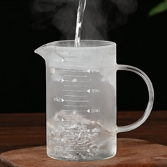 Jarra Medidora Vidrio y Bamboo 500ml - comprar online