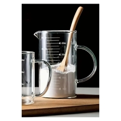 Jarra Medidora Vidrio y Bamboo 500ml en internet