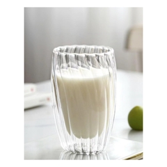 Imagen de Taza Vaso Doble Vidrio Rayas - Varias Medidas