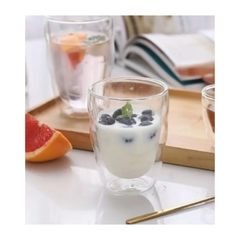 Taza Vaso Doble Vidrio Olas - Varias Medidas