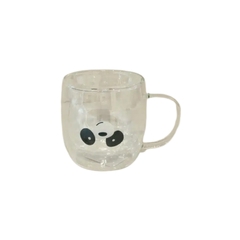 Imagen de Taza Vaso Doble Vidrio Animalitos 280ml con Asa