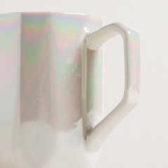 Taza Mug Porcelana Tornasol Faceteada 415ml - comprar online