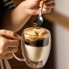 Taza Doble Vidrio con Manija - Varias Medidas
