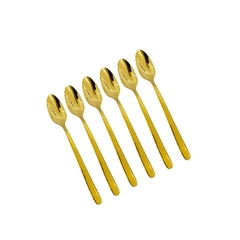 Pack 6 Cucharitas Metálicas Lisas