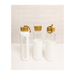 Botella Vidrio con Funda Silicona y Manija 550ml - tienda online
