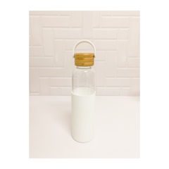 Botella Vidrio con Funda Silicona y Manija 550ml