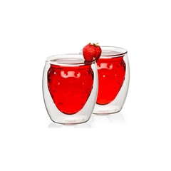 Taza Vaso Vidrio Frutilla 280ml - comprar online