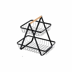 Canasto Frutera 2 Pisos Rectangular Metal - comprar online
