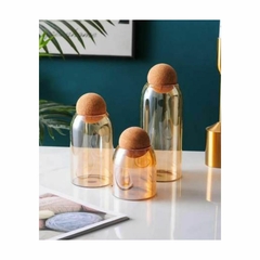 Frasco Dorado 1000ml con Esfera de Corcho