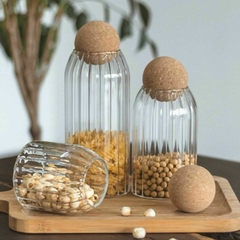 Frasco Rayado 500ml con Esfera de Corcho - comprar online