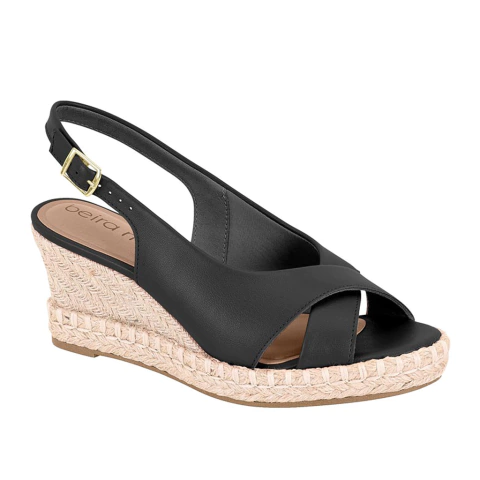 Sandalia slingback de yute Beira Rio