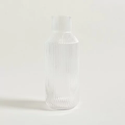 Botella ripple de vidrio 1300 ml | Transparente