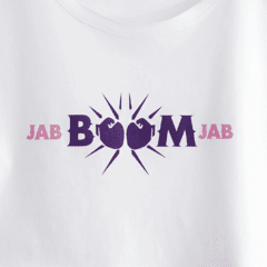 estampa detalhe boxe camiseta cropped  feminina