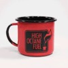 caneca café aço esmaltado vermelha 370 ml 