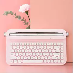 TECLADO INÁLAMBRICO VINTAGE IBI CRAFT PINK - tienda online