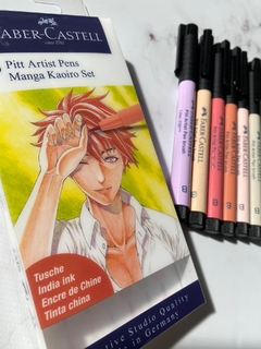 6 Pitt Artist Pens Manga Kaioro Set