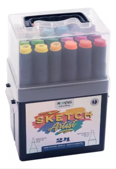 Set Marcadores Doble Punta Fibrones Sketch Artist Mooving