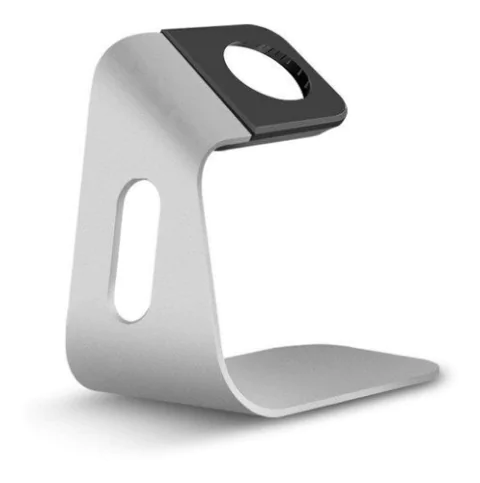 Dock Alumínio Prata Suporte Compatível com Cabo Apple Watch