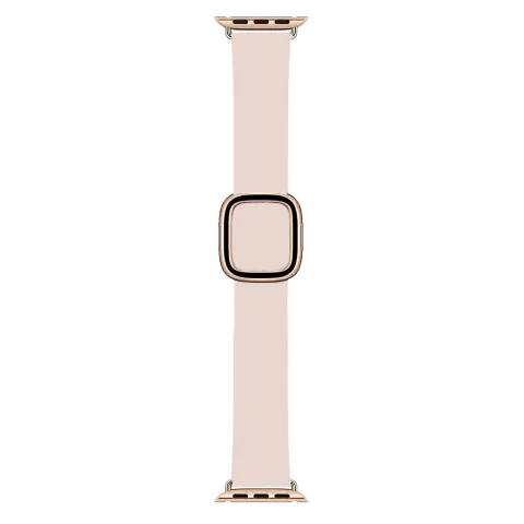 Pulseira Couro Fecho Moderno Magnético Rosa Compatível com Apple Watch