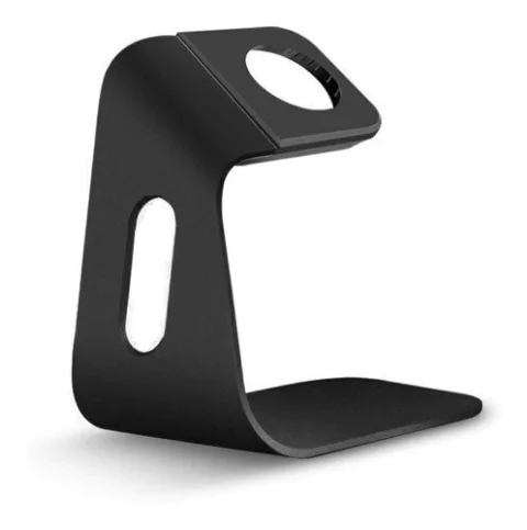 Dock Alumínio Preto Suporte Compatível com Cabo Apple Watch