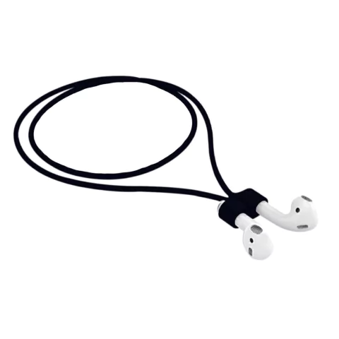 Fio Cordão Magnético Antiqueda Preto Compatível Com AirPods