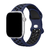 Pulseira Esportiva Furos Duplo Fecho Azul Preto Compatível com Apple Watch na internet