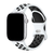 Pulseiras Silicone Furos Duplo Fecho Branco Preto Compatível com Apple Watch - comprar online