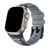 Pulseira Silicone Square Robusta Cinza Compatível com Apple Watch Ultra