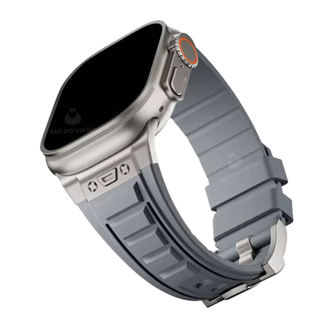 Pulseira Silicone Square Robusta Cinza Compatível com Apple Watch Ultra - comprar online