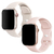 Kit 2 Pulseiras Sport Fecho Duplo Estelar e Rosa Areia Compatível com Apple Watch