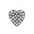 Charm Pin Pingente Strass Símbolos Coração Maior Aço Compatível com Pulseiras Apple Watch - Baú do Viking