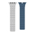 Pulseira Link Macia Silicone Magnética Cinza-Azul Compatível Com Apple Watch - Baú do Viking