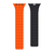 Pulseira Link Macia Silicone Magnética Laranja-Preto Compatível Com Apple Watch - Baú do Viking