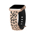 Pulseira Silicone Animal Print Onça Nozes-Preto Compatível com Apple Watch